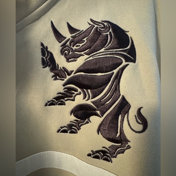 Y2K Ecko Unlimited Tan The Royal Rhino Track Jacket XL Streetwear Oversized EUC - Picture 6 of 9